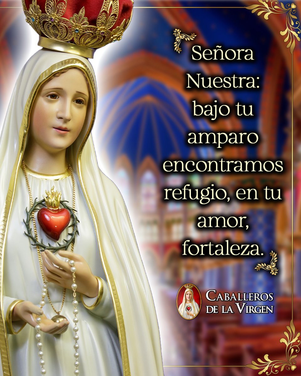 Cab_Virgen's tweet photo. Señora nuestra, bajo tu amparo encontramos refugio y fortaleza; en tu cuidado maternal descansamos y caminamos seguros hacia tu Hijo, sostenidos por tu amor constante. https://t.co/SL5f4f5RVi