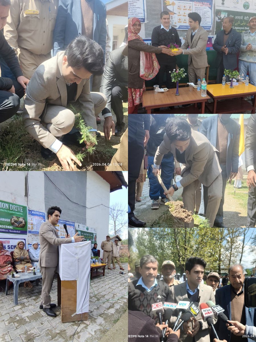 forest_sindh's tweet photo. A successful plantation drive was conducted today, 6th April 2026, by Harran Shallabugh Range of Sindh Forest Division, Ganderbal in collaboration with Government Boys High School Shallabugh.The program was graced by Worthy DFO Sindh Division, Mr. Iqbal Rasool Dar (IFS). https://t.co/WkeTHVqhJB