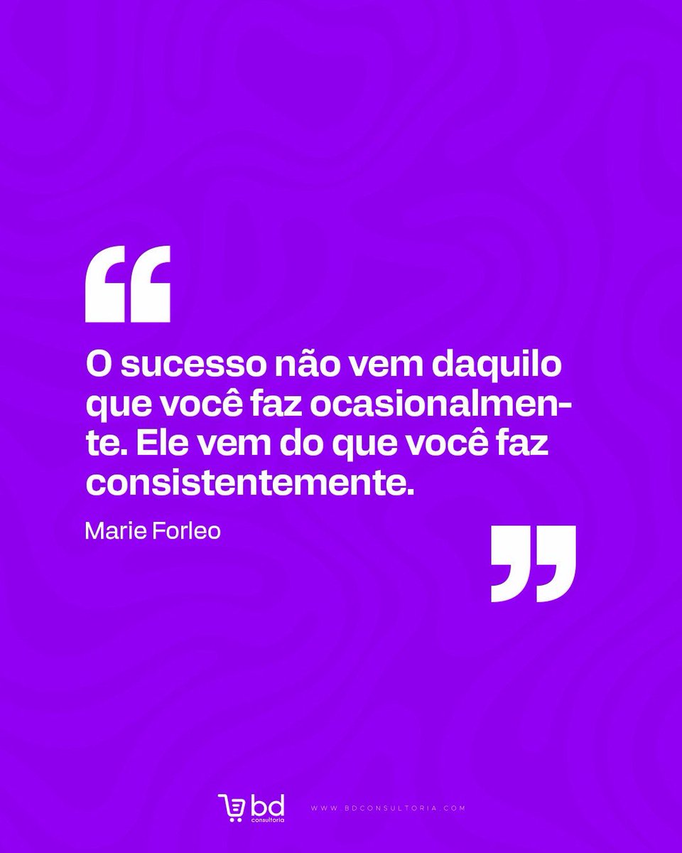 DaroltBruno's tweet image. 🚀 “O sucesso não vem daquilo que você faz ocasionalmente. Ele vem do que você faz consistentemente.”

-Marie Forleo

#bdconsultoria #ecommercebrasil #vendasonline #lojavirtual #empreendedorismo #marketplace #ecommerce #vendasonline