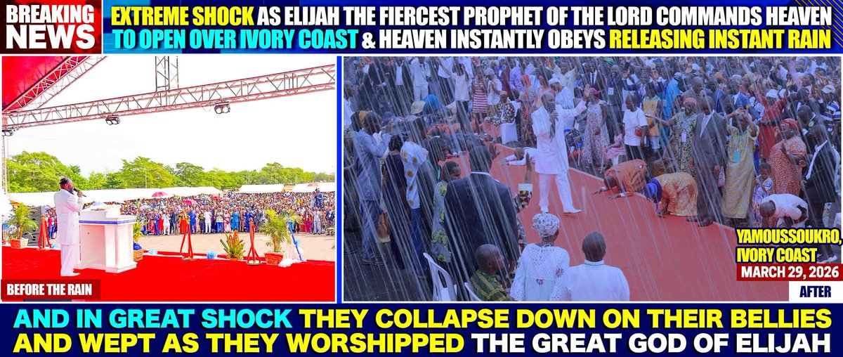 #TheVisitationFromHeaven confirms the following; that THE PROPHET OF THE LORD who commanded heavens to open and the latter rain of Holy spirit poured, he has authority to either open or shut the heavens (Revelation 11). 
This means that, the tribulation is about to begin.