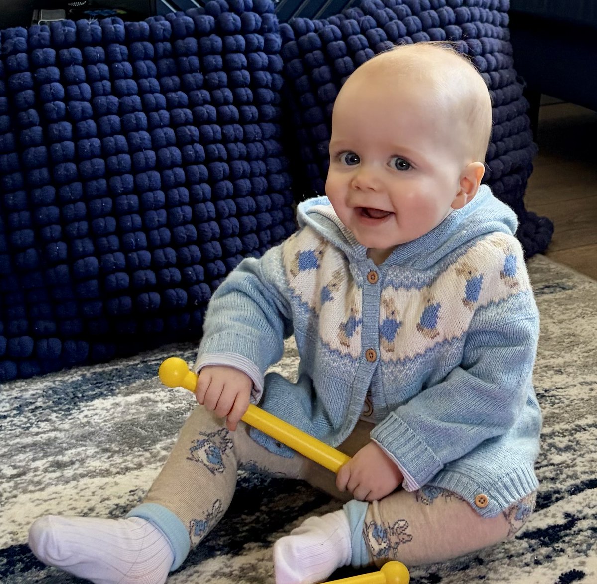mlsc1973's tweet photo. What a lovely first Easter we have had with our beautiful Grandson Rowan 💙 https://t.co/Nkg8HKYHGP