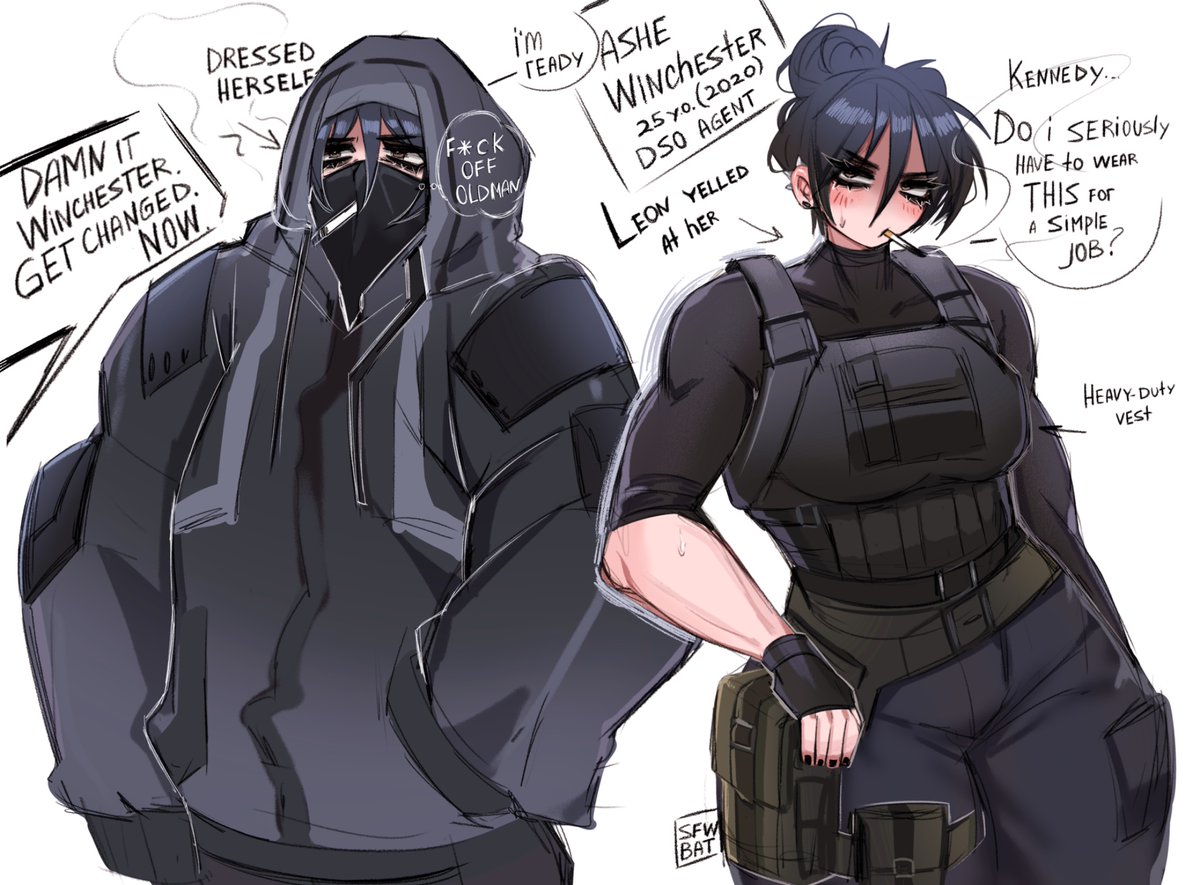 sfwbat's tweet image. She dressed herself: 
Leon yelled at her: 
#residenteviloc #reoc