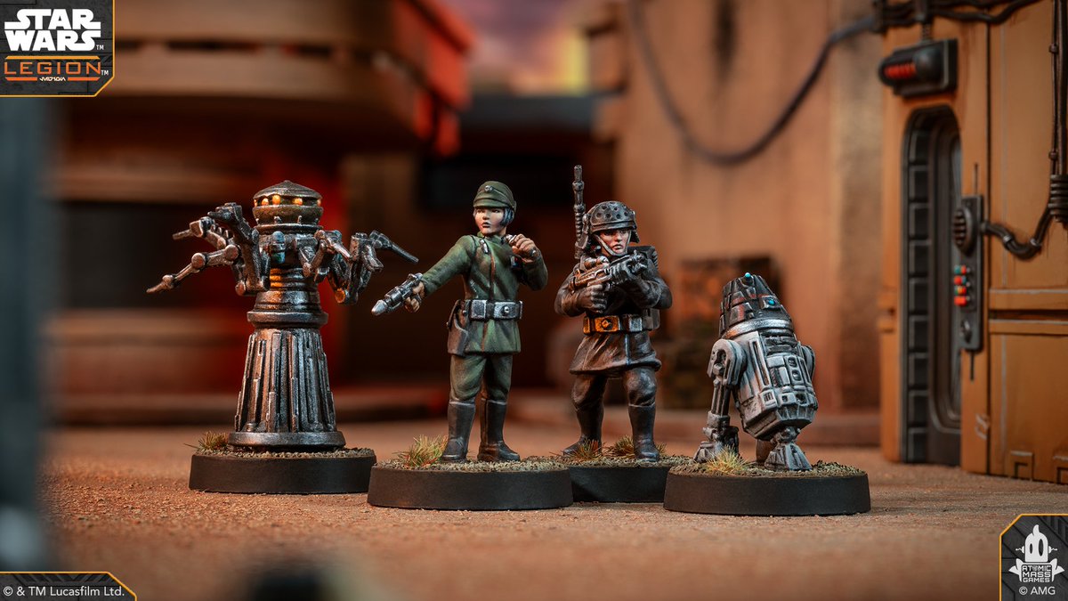 Imperial specialists bring order to the battlefield through coordination, field repairs, and precise leadership. Imperial Officer, Comms Specialist, FX 9 Medical Droid, and R4 Astromech reinforce every detachment with unwavering efficiency. Pre-order now. ow.ly/hKm750YEyYG