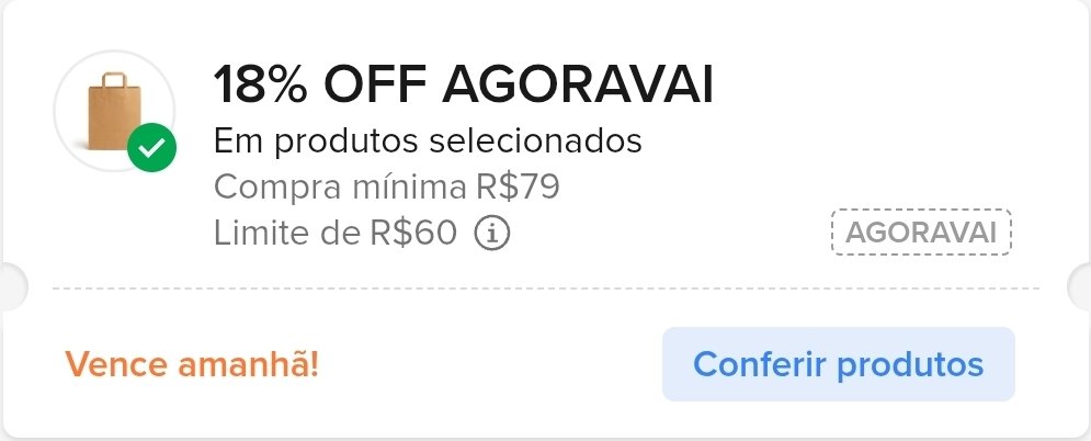 🚨 CUPOM MERCADO LIVRE 💛

🎟️ 18% OFF (até R$60 de desconto)

🏷️ CUPOM: AGORAVAI

⚠️ Válido por tempo limitado

ATIVE AQUI 👇
🔗 mercadolivre.com/sec/12Q246H

🔥 Quer mais cupons assim?
Entre no canal: t.me/piradosporacha…

#bbb #bbb26