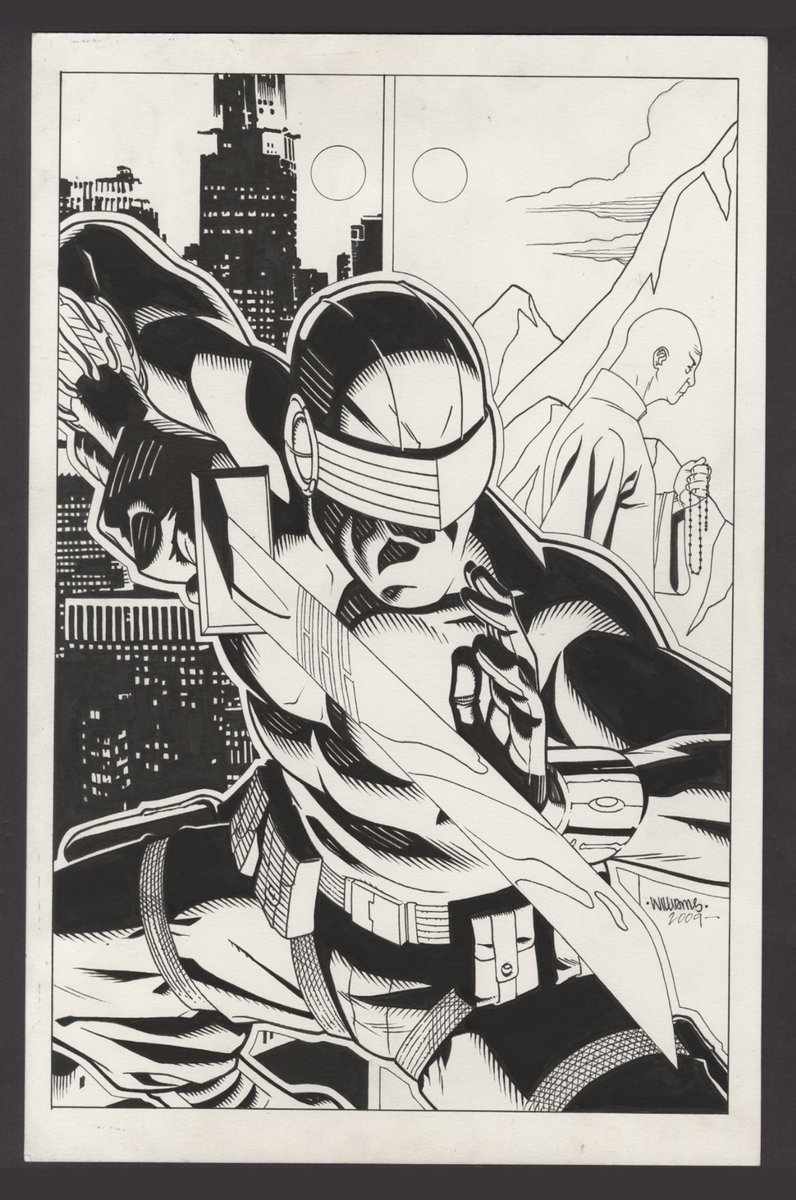 dwamsart's tweet image. My #GIJoe #SnakeEyes  cover final and inks.
  
Color by @comickelsey and book written by @Dixonverse