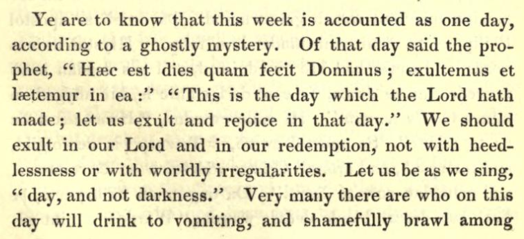 ClerkofOxford's tweet photo. People in Anglo-Saxon England made the most of their Easter holiday, to judge from this comment by Ælfric in an Easter week sermon:

'Very many there are who on this day will drink to vomiting, and shamefully brawl among themselves...' 🍻

https://t.co/MGvZuaemfw https://t.co/uQz5eaGTE9