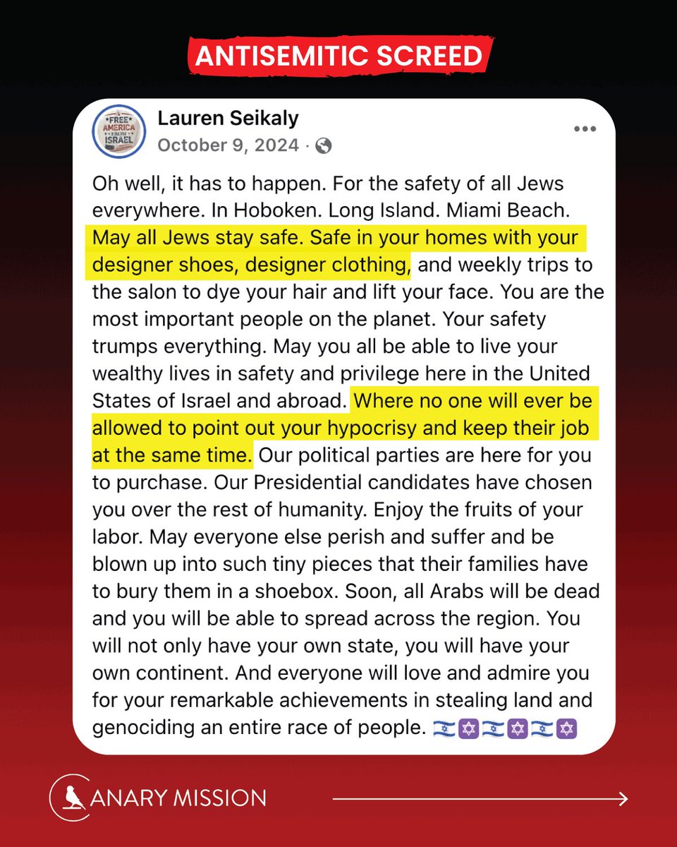 Canary Mission tweet media