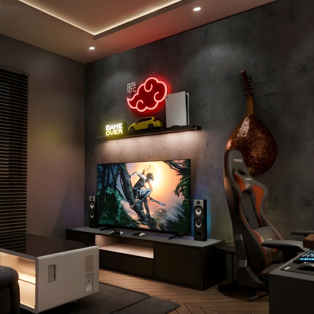 تخيل تبدأ يومك في مكان مثل هذا.. مو بس "سيتب"، هذا مود وحياة ثانية! 🌌🎮
في جاينت بلس، حنا ما نكتفي بتركيب إضاءة، حنا نصمم لك (تجربة غامرة). شوفوا تفاصيل توزيع الإضاءة الذكية خلف الشاشات، تناسق الرفوف مع الإضاءة المخفية، ونظافة الـ Setup اللي تفتح النفس للعب والإبداع. ✨
سواء كنت