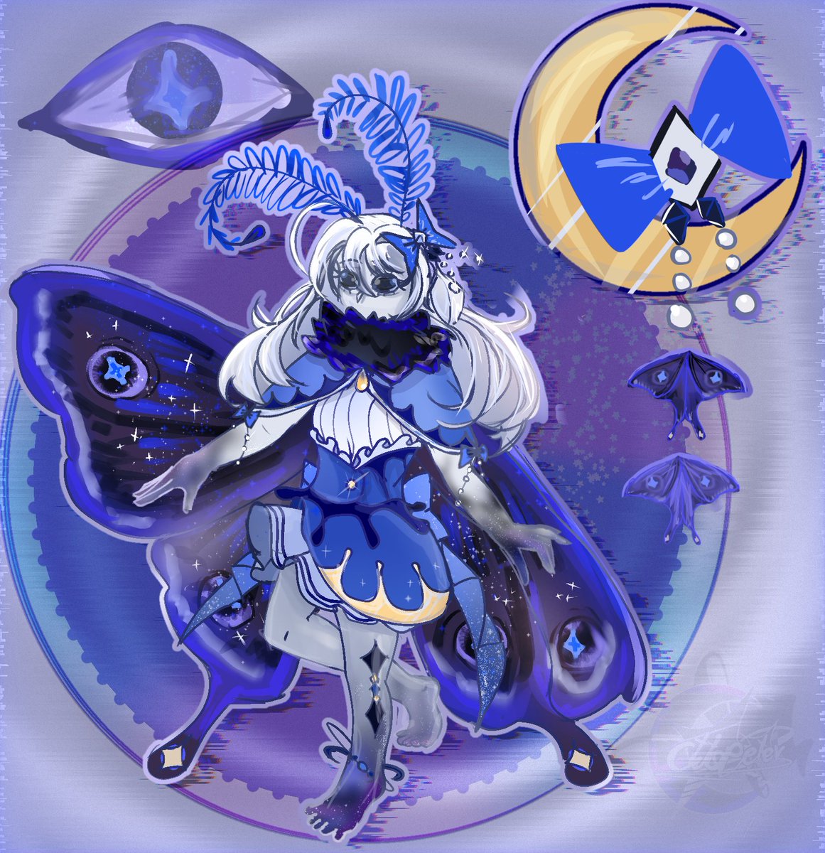 Lunelle | Luna Moth VTuber 🦋🌙 tweet media