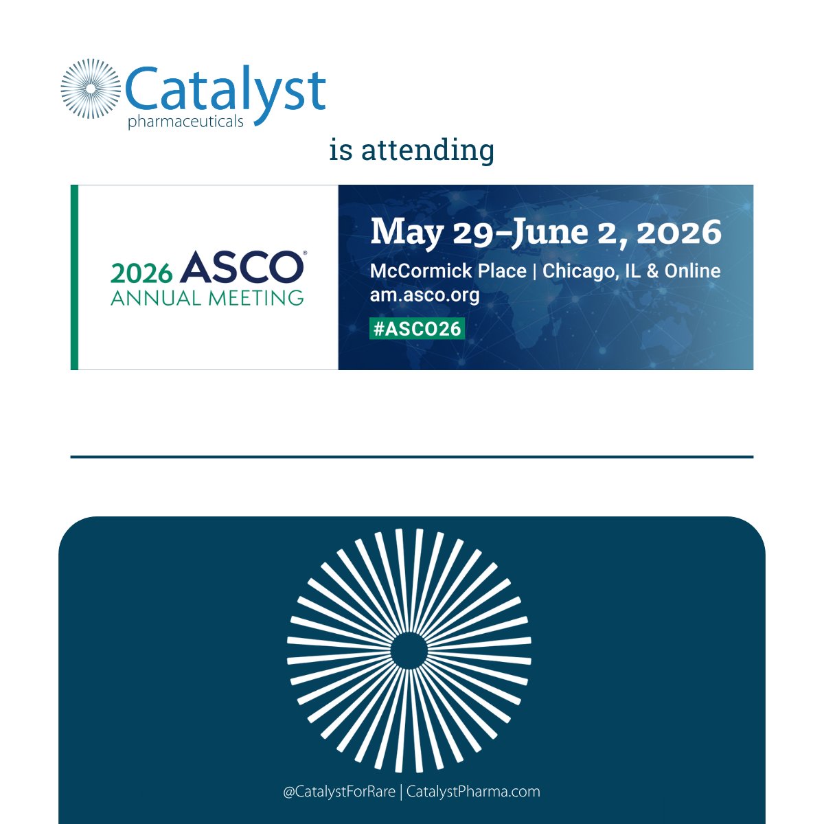 CatalystForRare's tweet photo. Team Catalyst is at @ASCO, a conference centered around oncology. Come visit the Catalyst table to learn about the link between small cell lung cancer and Lambert-Eaton myasthenic syndrome (LEMS): https://t.co/Q7AHG5bRPM.

#ASCO26 https://t.co/YWFbElmfAM