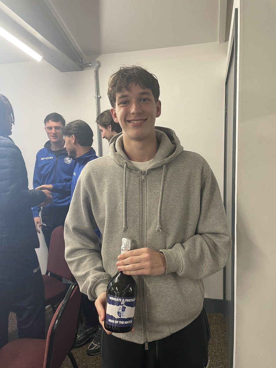 WinFinchleyFC's tweet photo. Congratulations to today’s Man of the Match, Julio Fresneda! 🥂🙌

A stellar performance on his first start for the club! 💪

#WFFC https://t.co/I3kkyxHHUj
