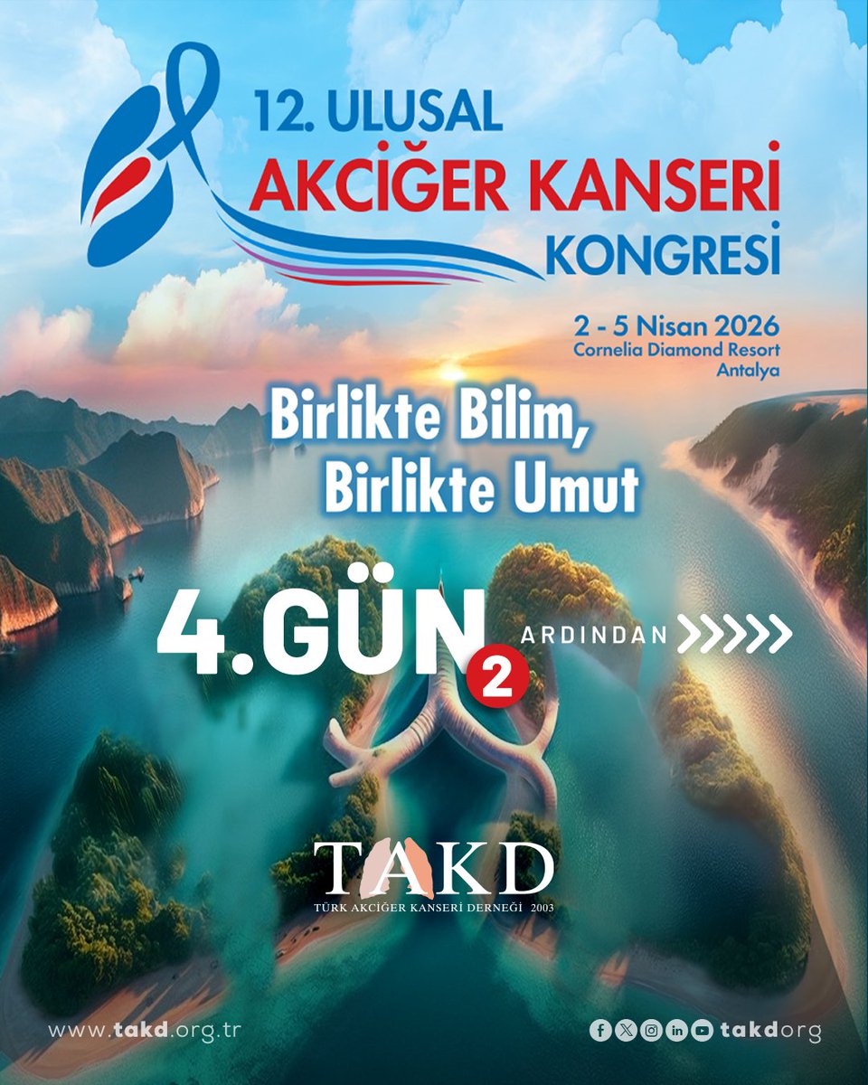 takdorg's tweet photo. 12. Ulusal Akciğer Kanseri Kongresi tamamlandı. İşte son günün öne çıkanları...

Türk Akciğer Kanseri Derneği
🌐 https://t.co/9F8MXU8BbR

#TAKD #TürkAkciğerKanseriDerneği #AkciğerKanseri #UlusalAkciğerKanseriKongresi https://t.co/yUqCKd1rMQ