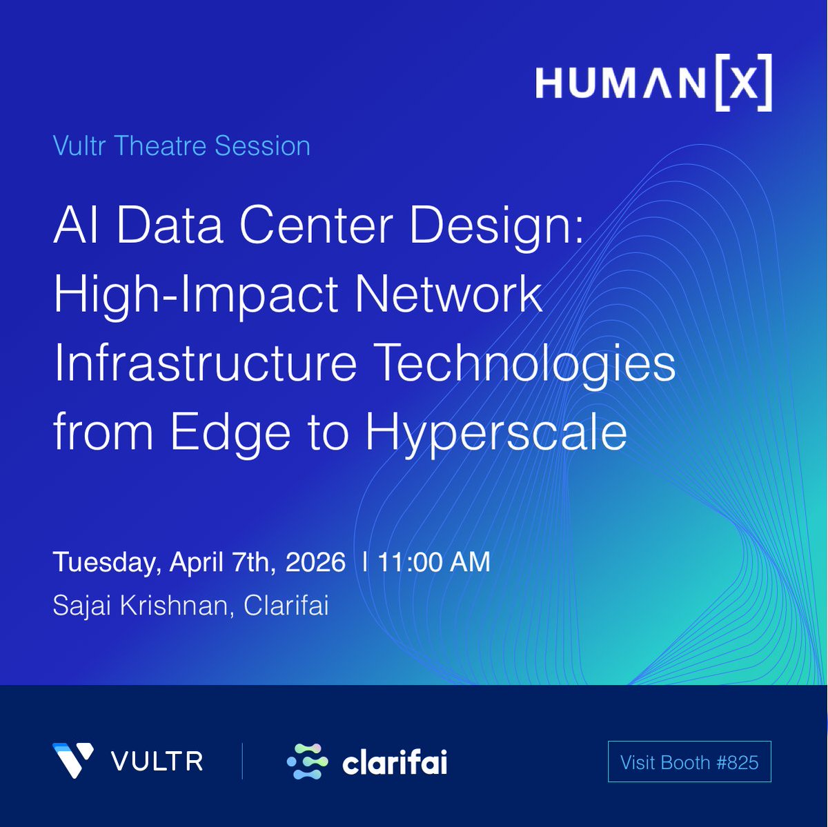 clarifai's tweet photo. Day 1 at HumanX! 🚀

Clarifai is at booth #405 showing how we're running reasoning models in production.

We hit 500+ TPS on Kimi K2.5 - first provider to cross that threshold - and we're currently leading on Qwen3.5 at 290 TPS on Artificial Analysis benchmarks.

Getting that performance requires more than optimized inference code. You need network infrastructure built for AI workloads from the ground up.

Tomorrow at 11 AM, our VP of Strategy Sajai Krishnan is presenting on exactly that: building AI data centers that can handle edge to hyperscale deployments.

@Vultr Theatre Session at booth #825.