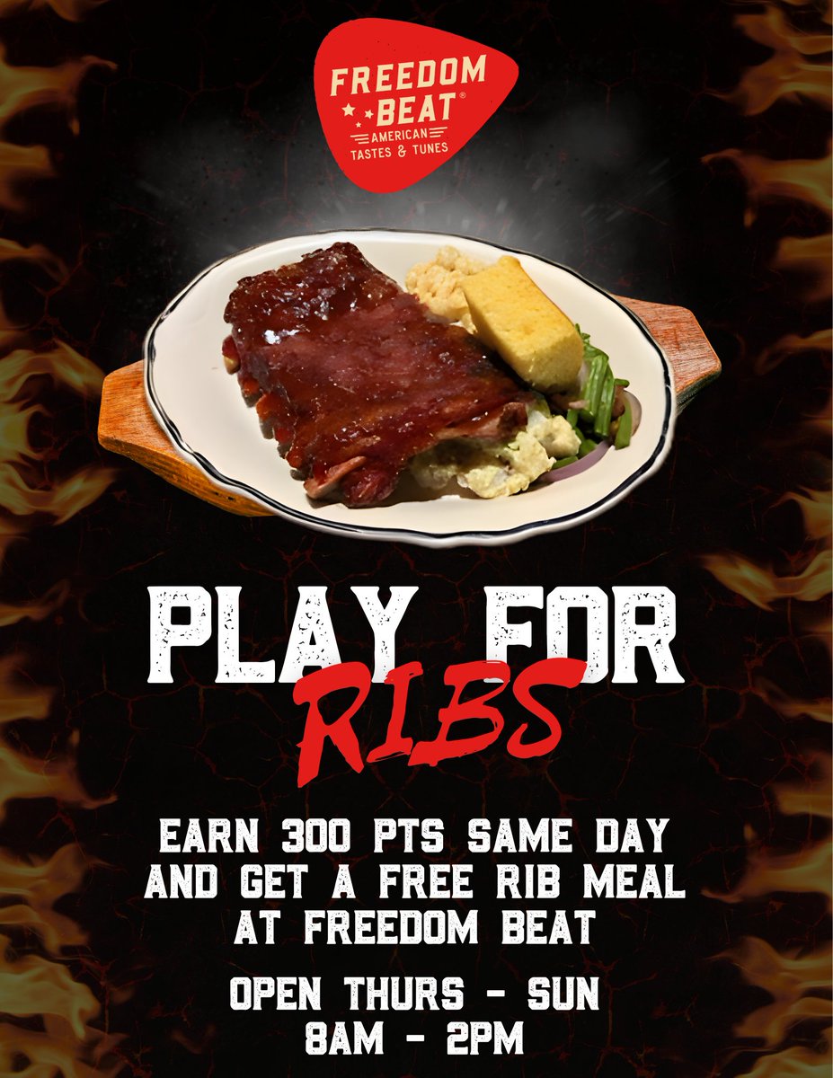 Downtown_Grand's tweet photo. BBQ month keeps going strong with FREE smoked ribs for Grand Rewards Members who earn 300 same day points! #freemeal #diningdeals #lvdeals #cheapeats #vegaslocals https://t.co/1NtzQAxHTH