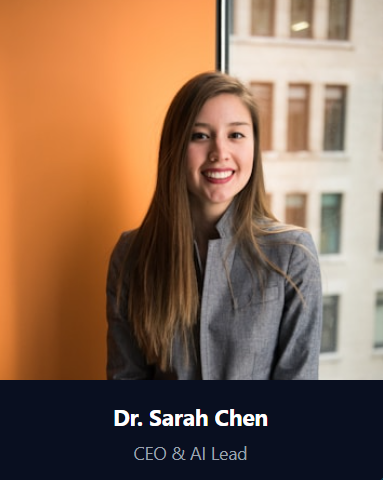 NoraAI_xyz's tweet photo. Meet the visionary behind NoraAI — Dr. Sarah Chen, our CEO &amp; AI Lead.
With a strong foundation in AI, she’s leading NoraAI to redefine the intersection of AI and Web3.
Check her LinkedIn profile here https://t.co/GcyqaWcBWs
Building the future starts here🚀

#AI #Startup #Tech https://t.co/4JgzRlQZ7c