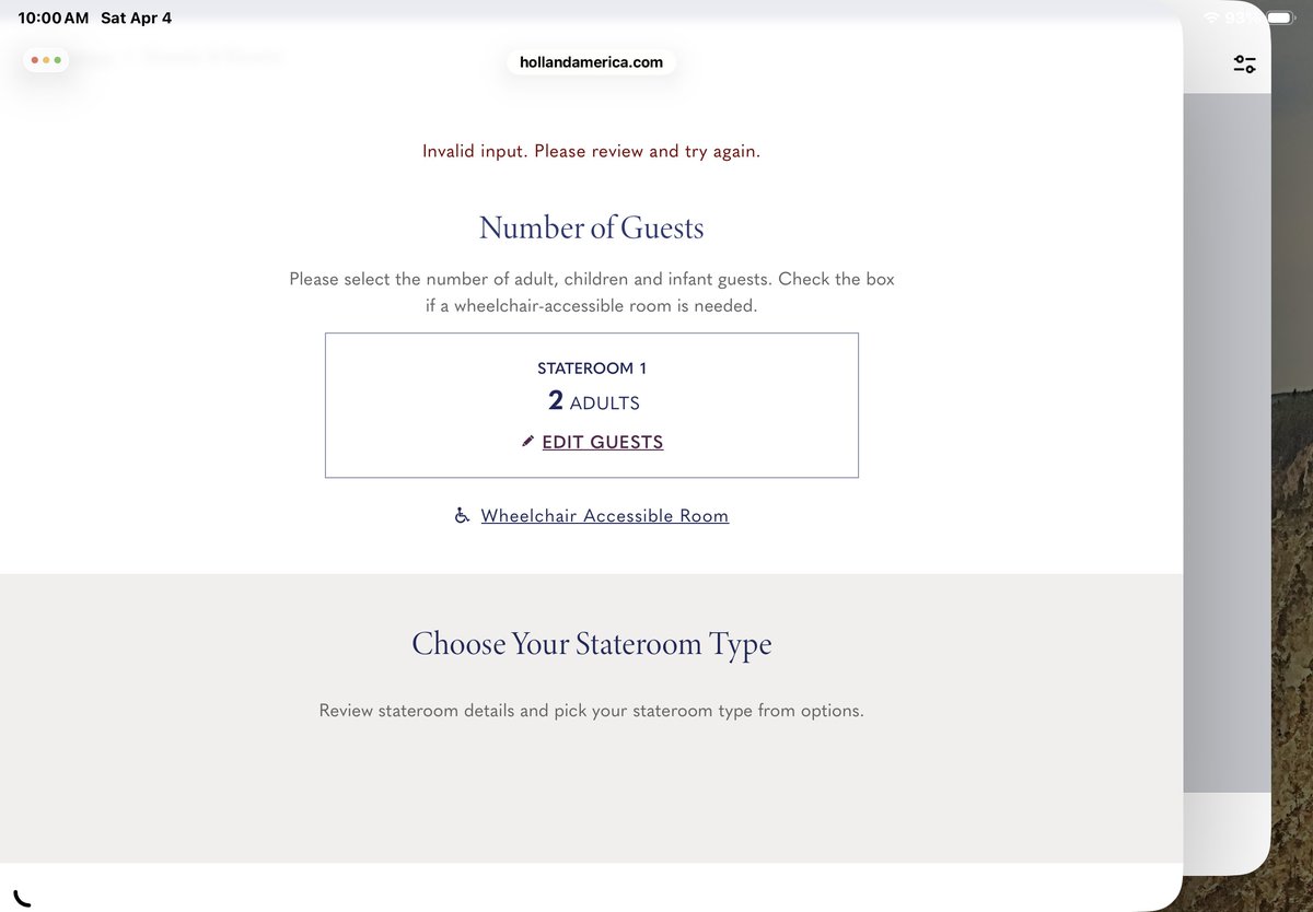 judyg512's tweet photo. @HALcruises I have tried to over 3 days on several browsers to book a cruise and I keep getting this message.  Guess I will go to another cruise line.  If it's this difficult to book, cant even imagine how difficult it is to manage. https://t.co/ypvVdTceWI