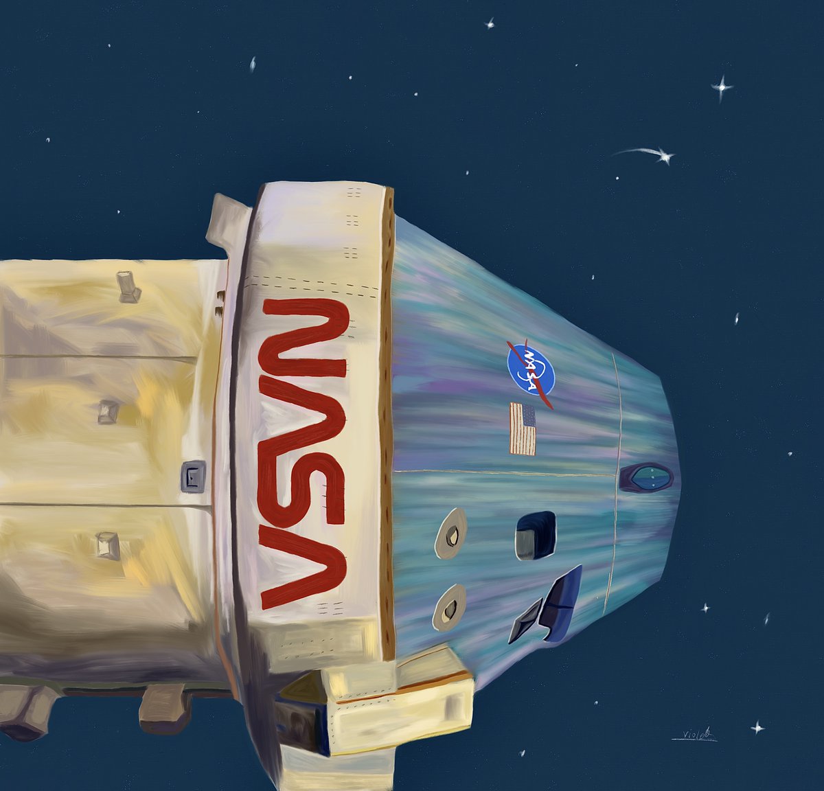 Violet in an empty space tweet media