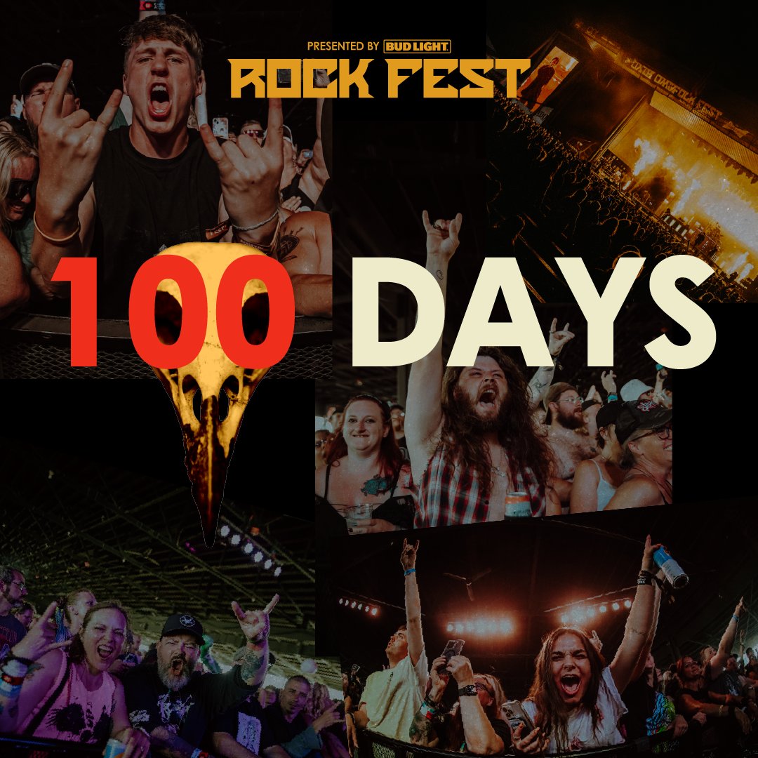 rockfestwi's tweet photo. 100 days out.
Start. getting. loud. 🤘 https://t.co/VNMcrNjNzj