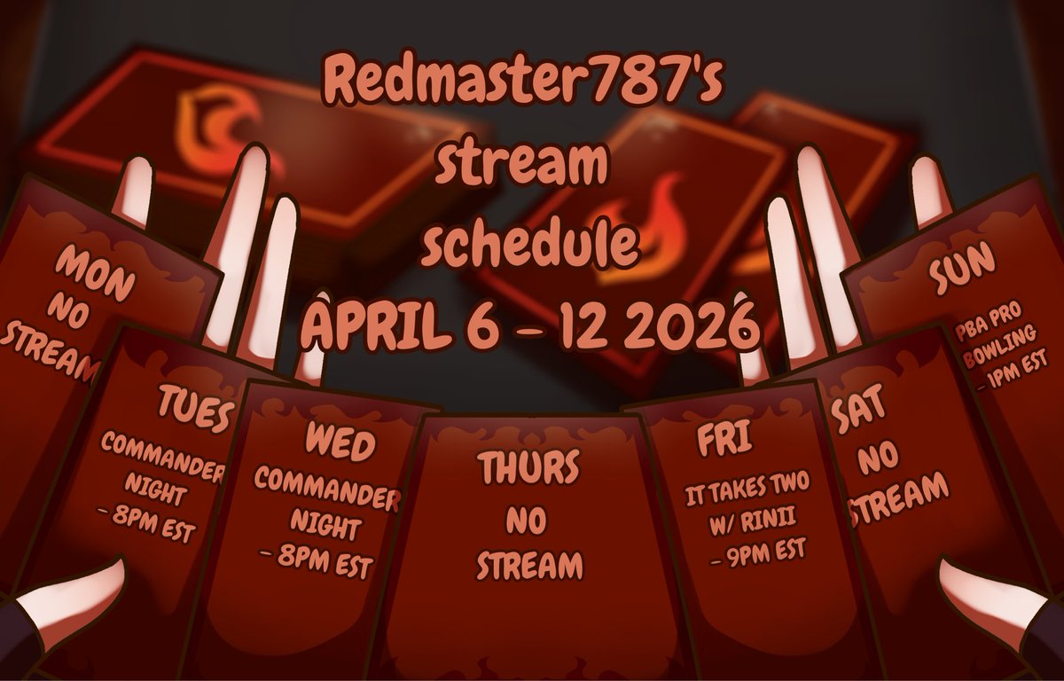 Hope y’all had a great past weekend regardless of the holiday. We’re right back on the saddle this week with more great card nights and game continuations!

Hope to catch you there for the good times 🔥