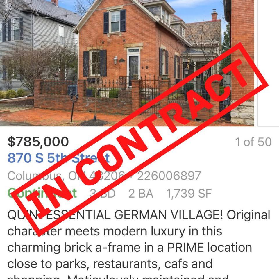 gdpattison's tweet photo. IN CONTRACT: Having sold multiple houses on the German Village portion of S 5th Street, we can attest to it being a charming, quaint and welcoming street 🧱 We know our clients will fit right in!

Listed by Brandon Prewitt with RE/MAX Partners https://t.co/qr8MxBvsWO