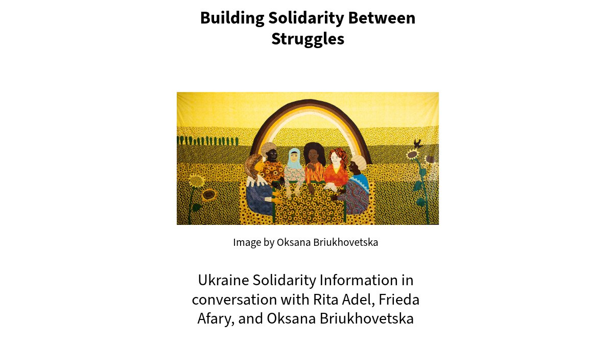 Ukraine Solidarity Information tweet media