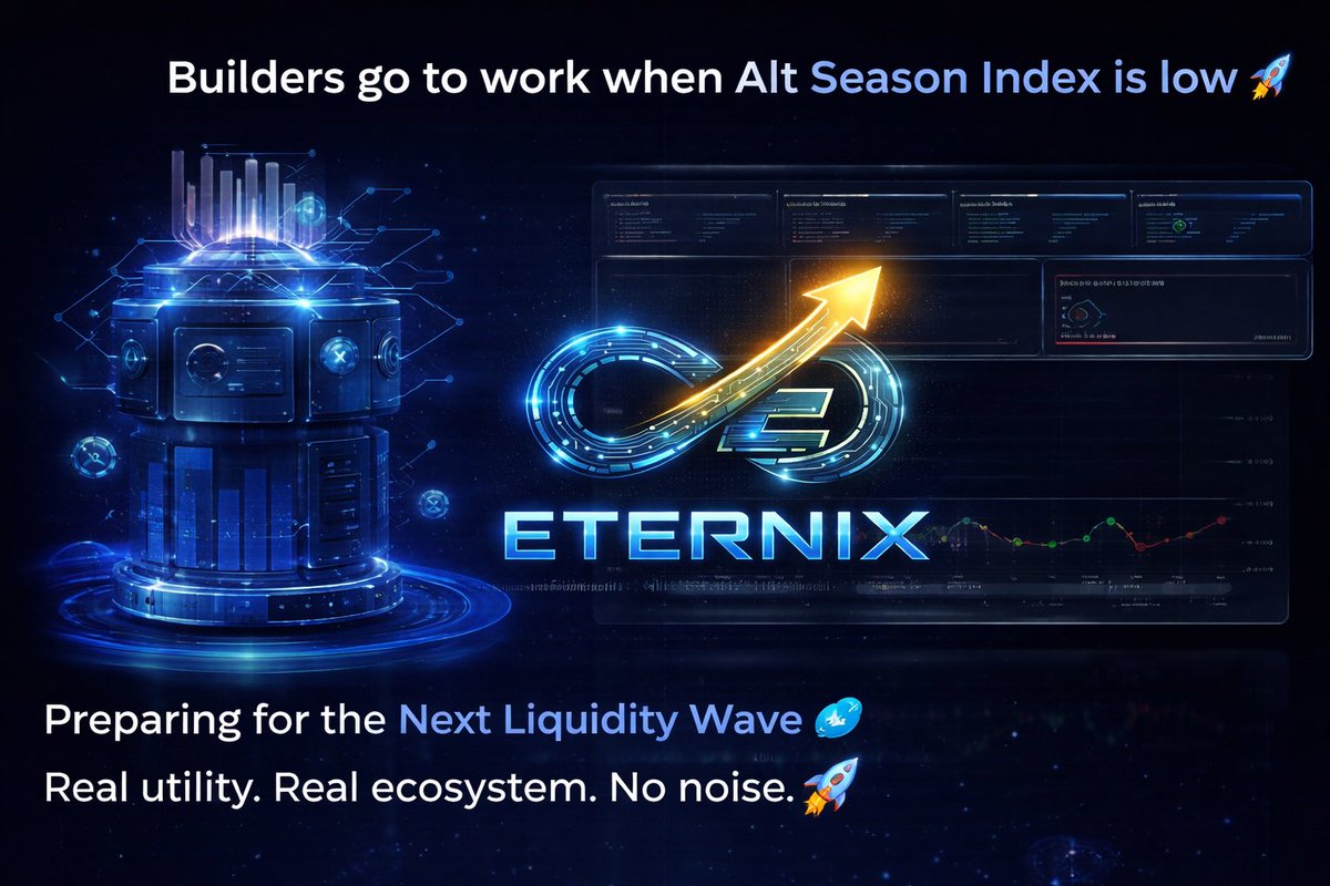 EternixProtocol's tweet photo. Macro is great. But real alpha is in emerging ecosystems.

While the market watches BTC dominance, we're building utility.

⚡ Real-time on-chain analytics  
⚡ Integrated dApp experience  
⚡ Community-driven liquidity  

Eternix is focused on what comes after alt season.

Early builders win. 🚀  

Telegram: https://t.co/e9hcpigPPH
𝕏: @eternixprotocol
🌐: https://t.co/4W9SQqA16H
dApp : https://t.co/jSzh40T2yM

#Eternix #Crypto #Web3