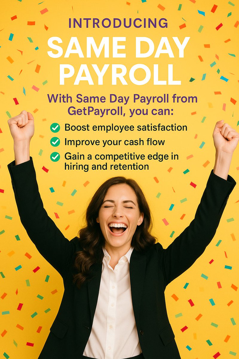 GetPayroll's tweet image. 📣 Same Day Payroll is here at GetPayroll!
No more waiting. Pay your team the same day you run payroll — it’s fast, flexible, and reliable.

Happy employees, better retention, smoother cash flow.

💼 Learn more: getpayroll.com/same-day-payro…

 #PayrollSolutions #SameDayPayroll