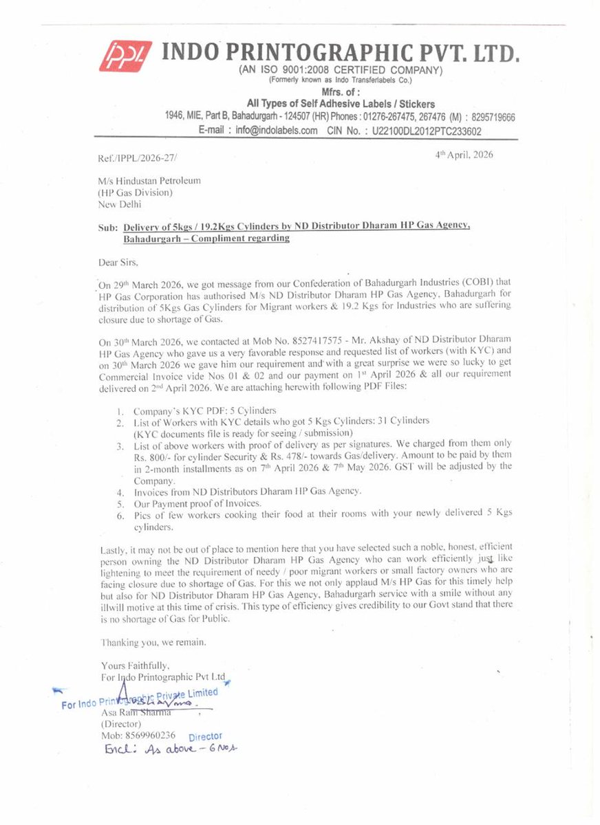 HPCL_Delhi LPG RO tweet media