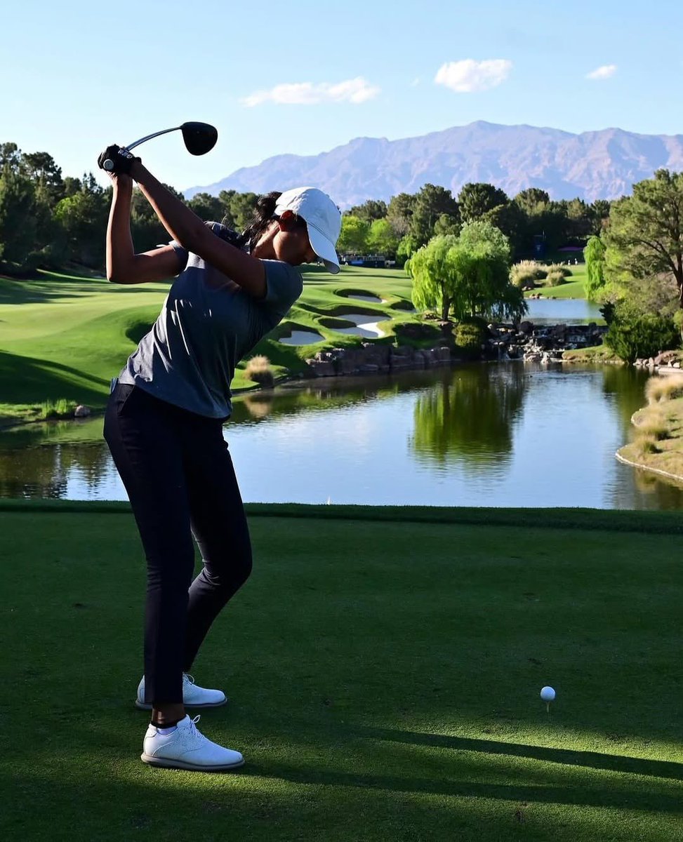 aditigolf's tweet photo. Couldn't read the putts in the shadows and found too many creeks this week 🫠
But thoroughly enjoyed every second of my week at Shadow Creek. 
Was so refreshing to play a course that makes you think on every single shot 😁 https://t.co/xs5KHl10ab