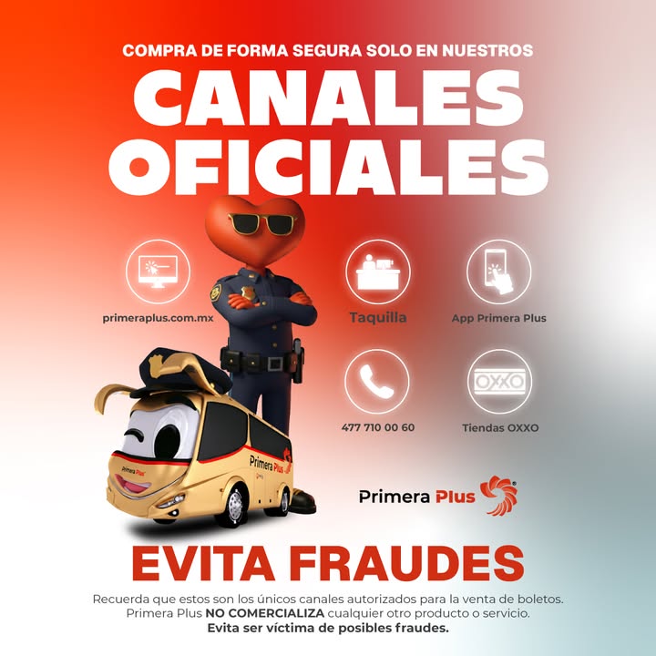 Primera_Plus's tweet image. ⚠️ Estas vacaciones, compra seguro.

No vendemos por redes sociales ni mensajes directos.
Evita fraudes y consulta solo en nuestros canales oficiales.

Compra en app o en primeraplus.com.mx 💛

#PrimeraPlus #CompraSegura #Vacaciones #EvitaFraudes