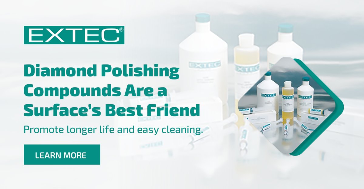 ExtecCorp's tweet image. Your samples, prepared with Extec's #SamplePreparation #consumables, will shine like a diamond. Extec's premium synthetic and natural #DiamondPolishing compounds maintain lubricity for a longer polishing life and can be cleaned without harsh chemicals. shorturl.at/QdB1q