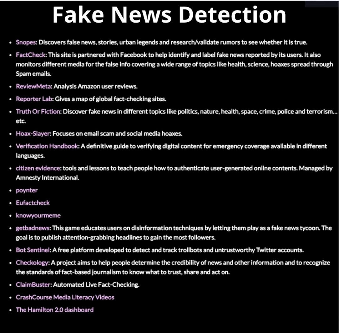 Anastasis_King's tweet image. Fake News Detection

List of tools and guides by Nihad Hassan

osint.link/#fake

#osint #socmint