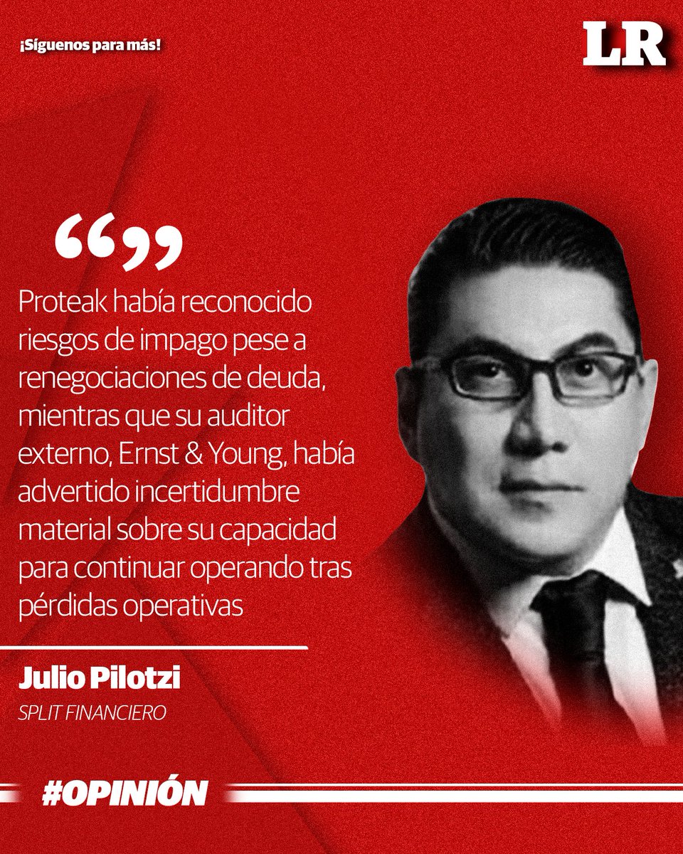 LaRazon_mx's tweet photo. #SplitFinanciero | La falta de acuerdos efectivos terminó por agotar las alternativas legales disponibles dentro de la etapa de conciliación, llevando inevitablemente a la declaración de quiebra.
Escribe @juliopilotzi ✍️
https://t.co/nTL2FOgw7d
#Proteak #ErnstAndYoung #CrisisFinanciera