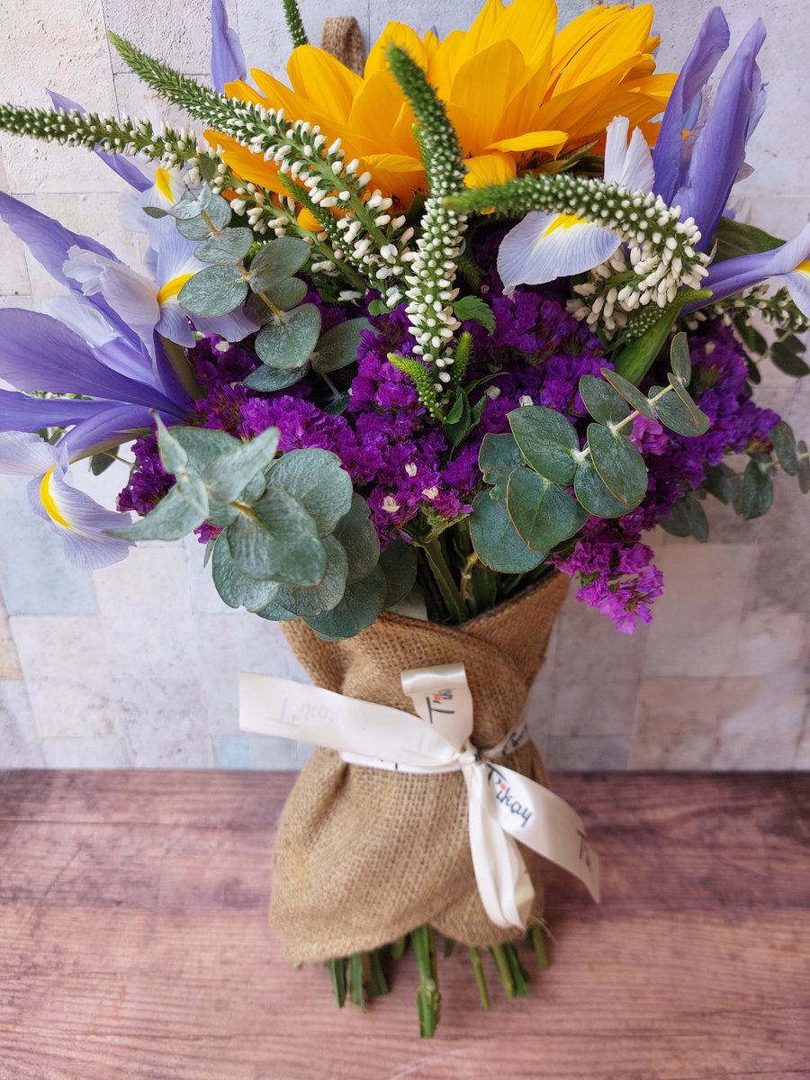 Fan de las flores en tonos morados/azules 💜