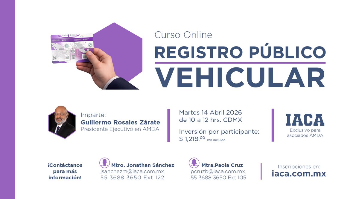 IACAMX's tweet photo. 🔗 Registro e inscripciones en el siguiente link:  https://t.co/qV7FRGoCFd https://t.co/3yyZWNvu31