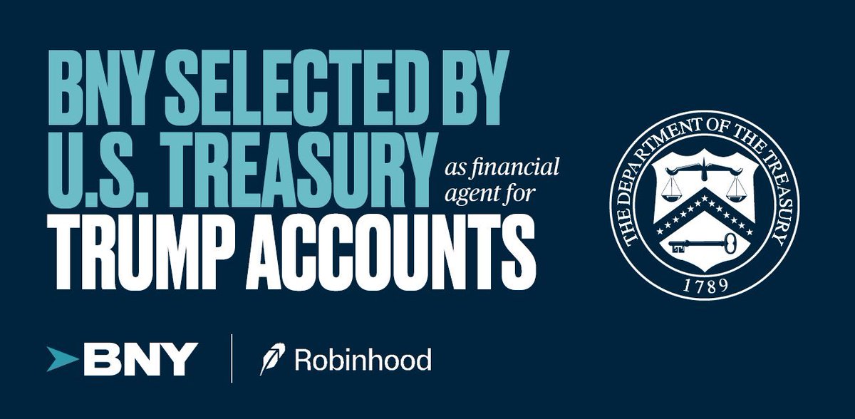 Working with Robinhood and the US Treasury.

The same BNY that is a major Ripple partner, holding the reserves for RLUSD. ✅