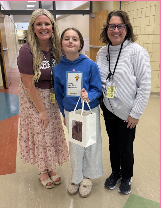 FredstromLPS's tweet photo. Our Fredstrom Inspire Award winners are Mr. Kenny Cope and Avery!  The Inspire Award is presented in partnership with the Foundation for Public Schools, and celebrates staff and students who go above and beyond to make our school a better place every day.  Congratulations! https://t.co/iYMmDo2By0