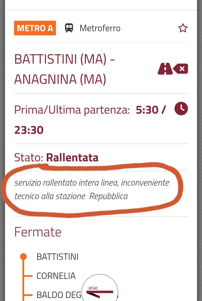 MercurioPsi's tweet image. #MetroA RALLENTATA dalle ore 19 per inconveniente tecnico

Segnalate lunghe attese 

🕊 #ATAC #Roma