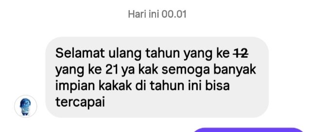 fasyasls07's tweet photo. ternyata ada yg ngucapin juga di dm makasii https://t.co/iwY996eWYt