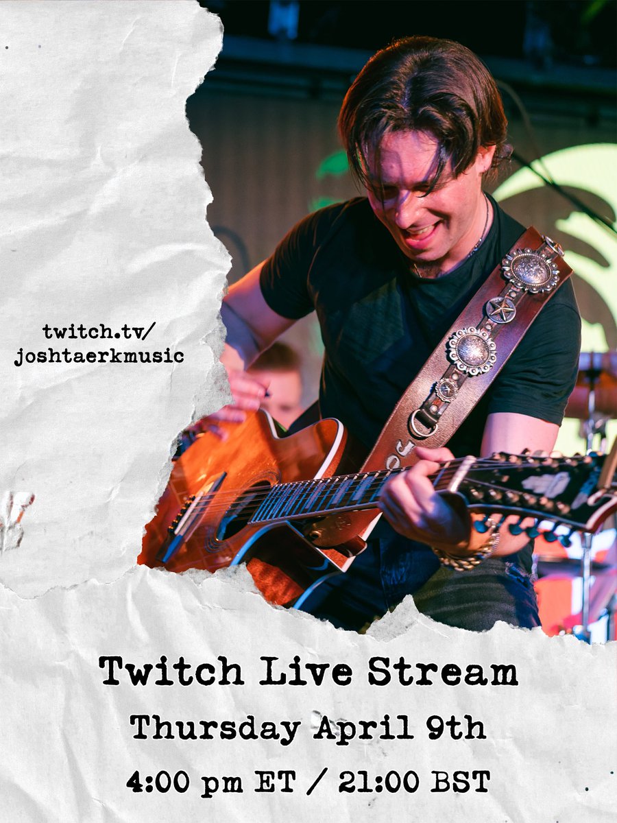 JoshTaerk's tweet photo. See you all Thursday 

https://t.co/Kuf8FBWgGc

#twitch #livestream #music #countrymusic #countryrock https://t.co/1P6Sis2J7d