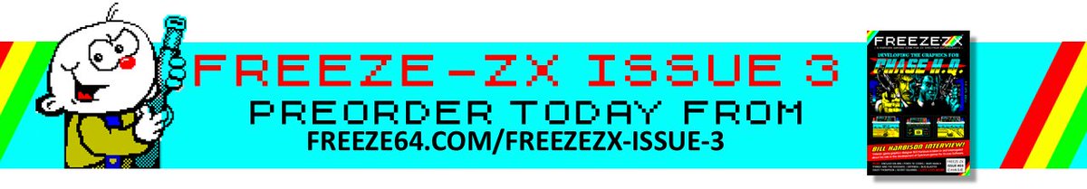 FREEZEZXUK's tweet image. FREEZE-ZX issue 3 is now ready to preorder...
freeze64.com/freeze-zx-issu…
Tons of new and exclusive content for #ZXSpectrum Enthusiasts, plus a cool interview with Chase H.Q. graphic artist, Bill Harbison from Ocean Software.
#Speccy #Z80 #IndieGames #GameDev #RetroGaming