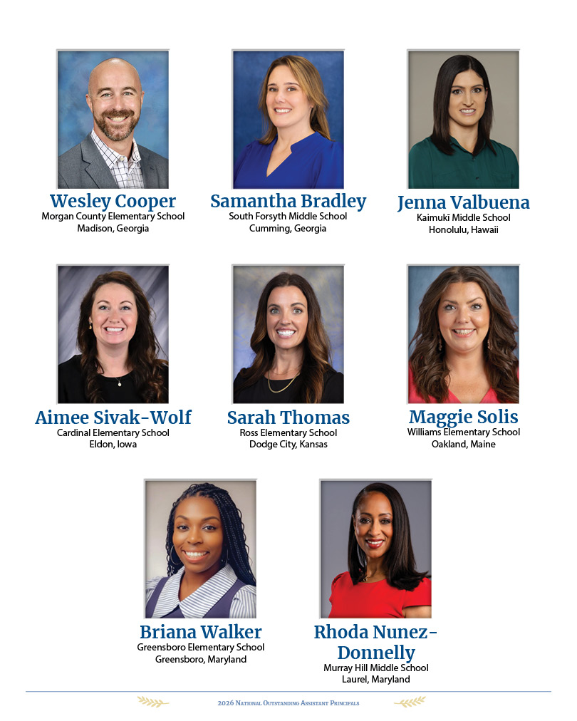 NAESP's tweet photo. Twenty-nine outstanding assistant principals. Twenty-nine stories of dedication, leadership, and impact. Congratulations to the @NAESP 2026 National Outstanding Assistant Principals!

Get to know them: https://t.co/zK0h3MN7on #NOAP #APWeek #WeAreNAESP https://t.co/lMrmJDejgD