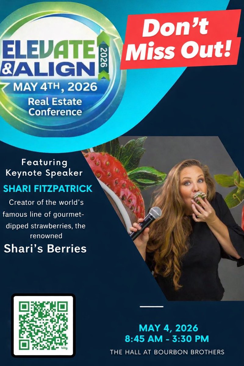 sharifitz's tweet photo. I’m so excited to be the keynote speaker for Elevate &amp; Align 2026! 🙌 And yes… I’m bringing my famous chocolate-dipped berries 🍓See you May 4th in Gainesville!
#therealshari #inspirationalspeaker
https://t.co/hzYPa1gmm8 https://t.co/2QV5XRp7p8