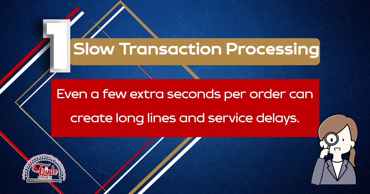 TriplePlayIT's tweet photo. 3 POS issues that can slow down your restaurant during peak hours ⚠️
• Slow transactions
 • Printer failures
 • Network lag between terminals
Small delays = lost time, frustrated staff, and lower ROI.
📩 DM us 
 📞 (469) 998-2240
#RestaurantPOS  #ITSupport #ROI #TriplePlayIT https://t.co/cVRd5e4IzR