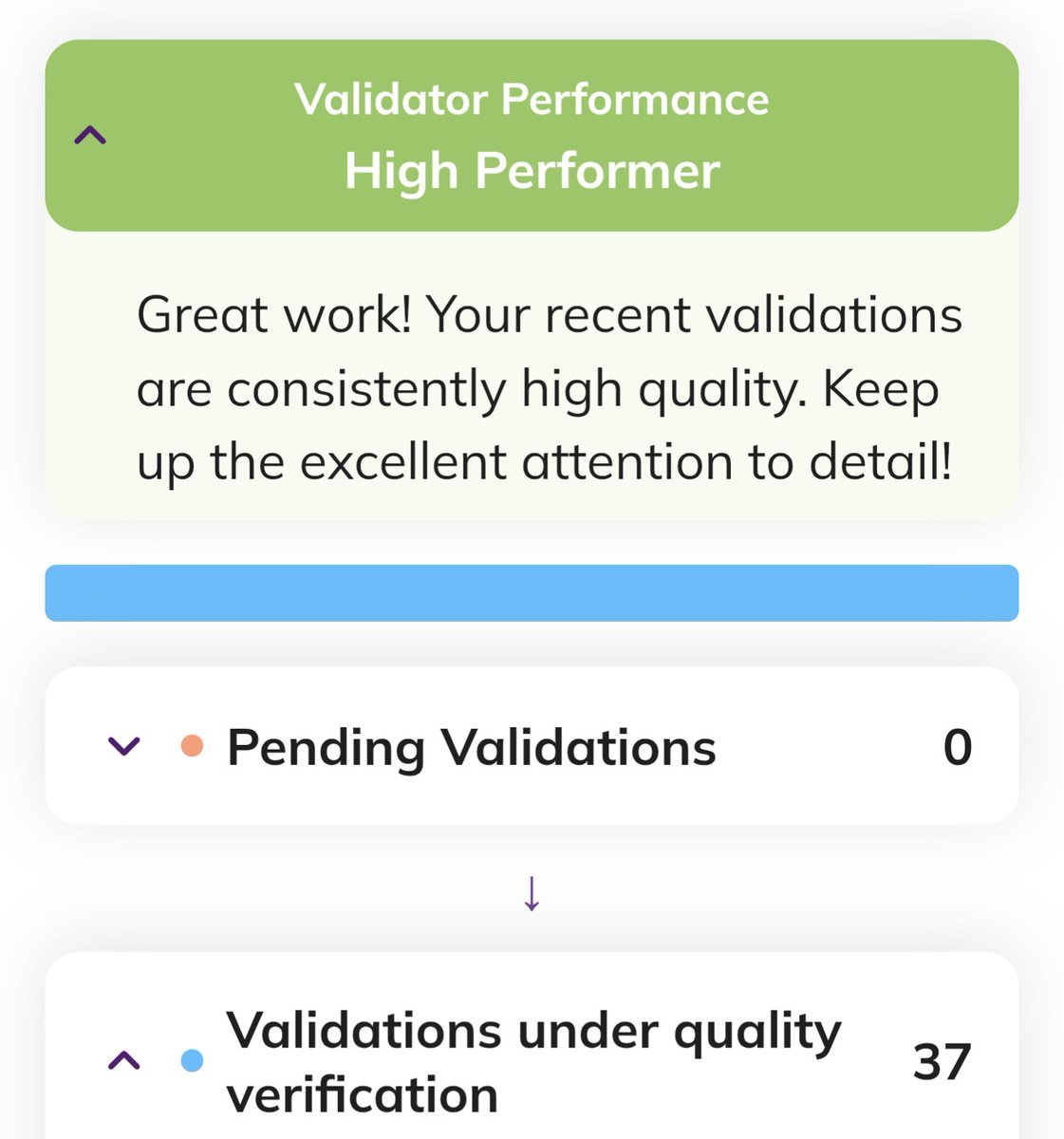 Master10Matt's tweet photo. High Performer 😲 with only 37 validations 😔. I'd like to do more but currently waiting for more applicants to validate in my region. @PiCoreTeam https://t.co/uUDUEoNpth
