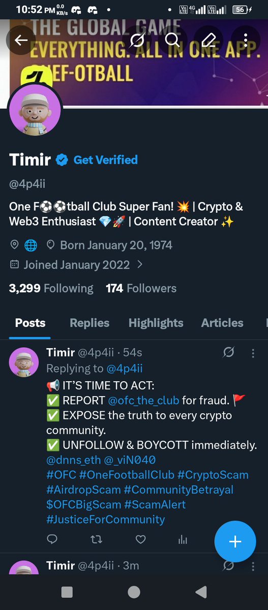 0xT_Chain's tweet photo. NO MORE SCAMS! 🚫
It’s disgusting how OneFootball has betrayed the community's trust. I’m officially washing my hands of this project and uninstalling the app with pure contempt. There is no room for fraudsters in the Web3 space. 🤮
#OFCScam @ofc_the_club @dnns_eth @_viN040 https://t.co/OLfPmakuZM