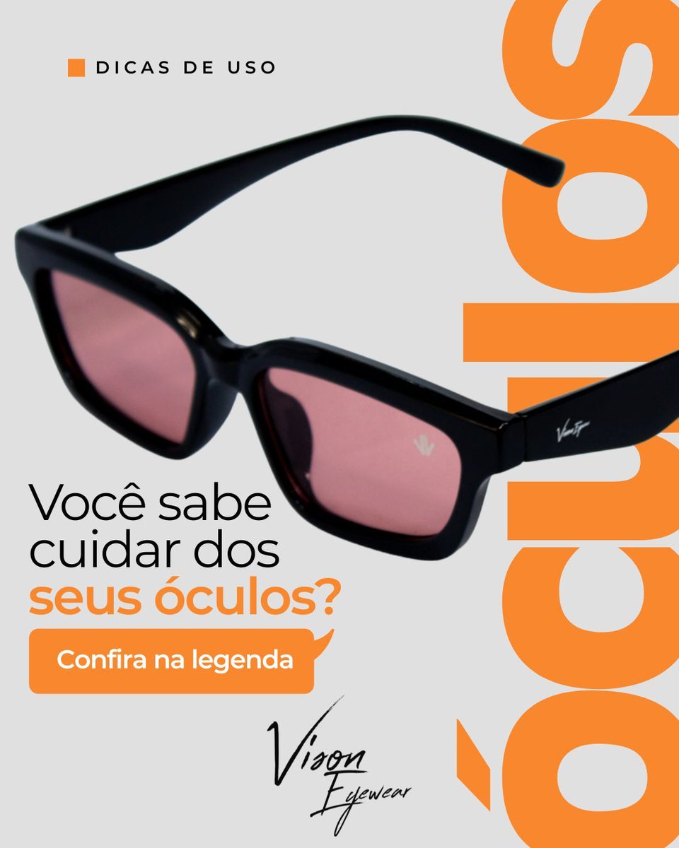 Visoneyewear's tweet photo. Seus óculos dizem muito sobre você… mas você está cuidando deles do jeito certo? 👀✨

💡 Evite riscos
💡 Mantenha a limpeza correta
💡 Preserve suas lentes por muito mais tempo

Quer garantir que seus óculos estejam sempre impecáveis? https://t.co/64635BbyT9
