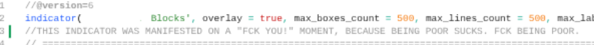 bingtrading's tweet photo. I still wonder how this message in my trading indicator code passed all filters😂

Glad to be BACK. BTCHES.📈 https://t.co/NPvv7y21LY