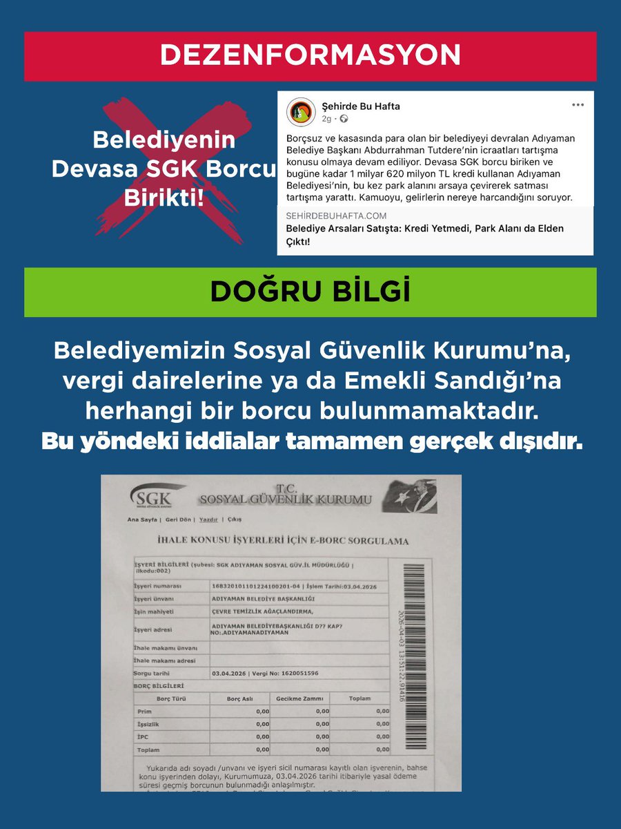 Adıyaman Belediyesi tweet media