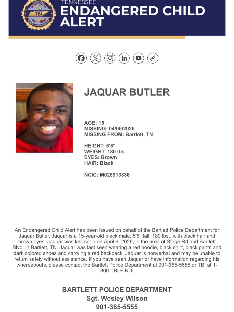 Bartlett Police tweet media